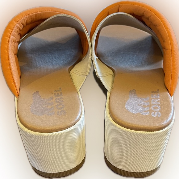 Sorel Cameron Puff Leather Wedge Slide Sandals Womens Size 7 - Picture 6 of 8